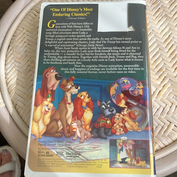 WALT DISNEY MASTERPIECE LADY and the TRAMP VHS 4573 THX Certified - Picture 3 of 15